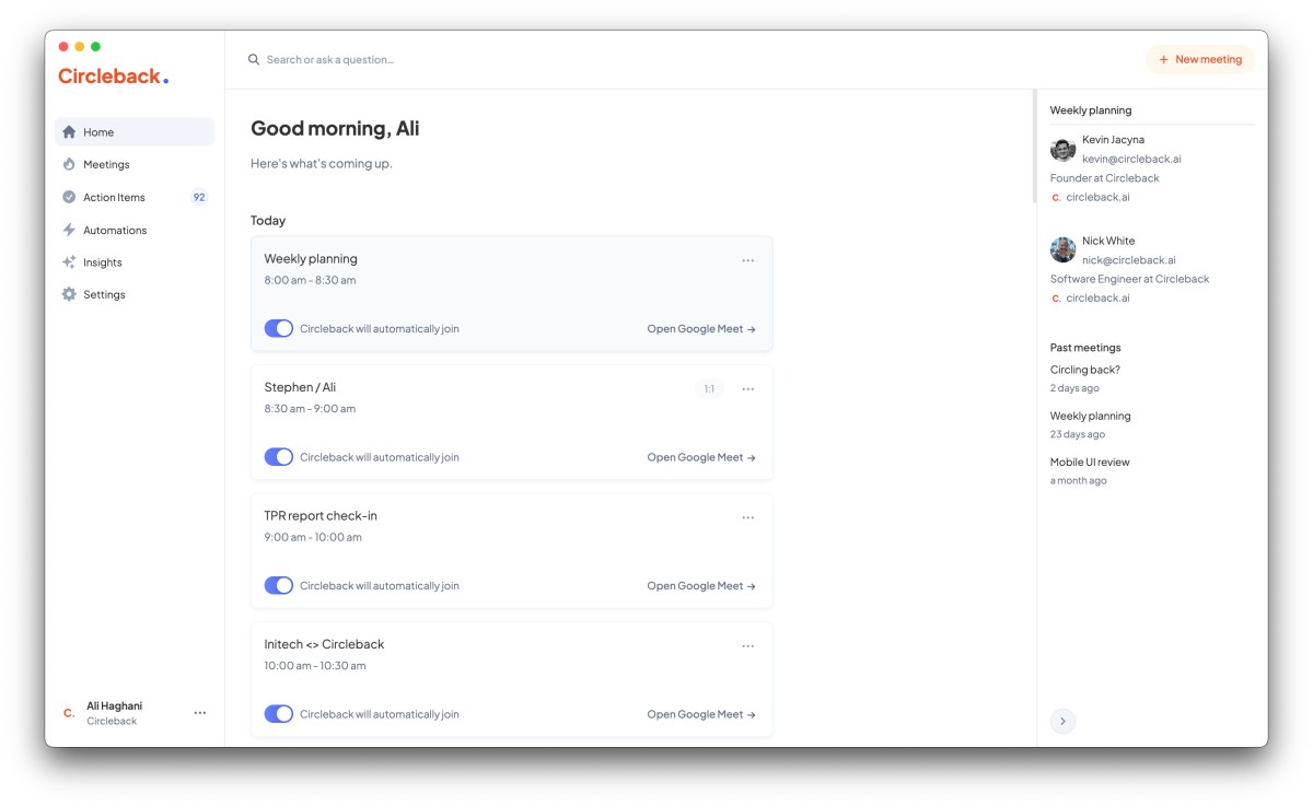 Circleback запустил бесплатный тариф в битве за рынок встреч-нотейкеров